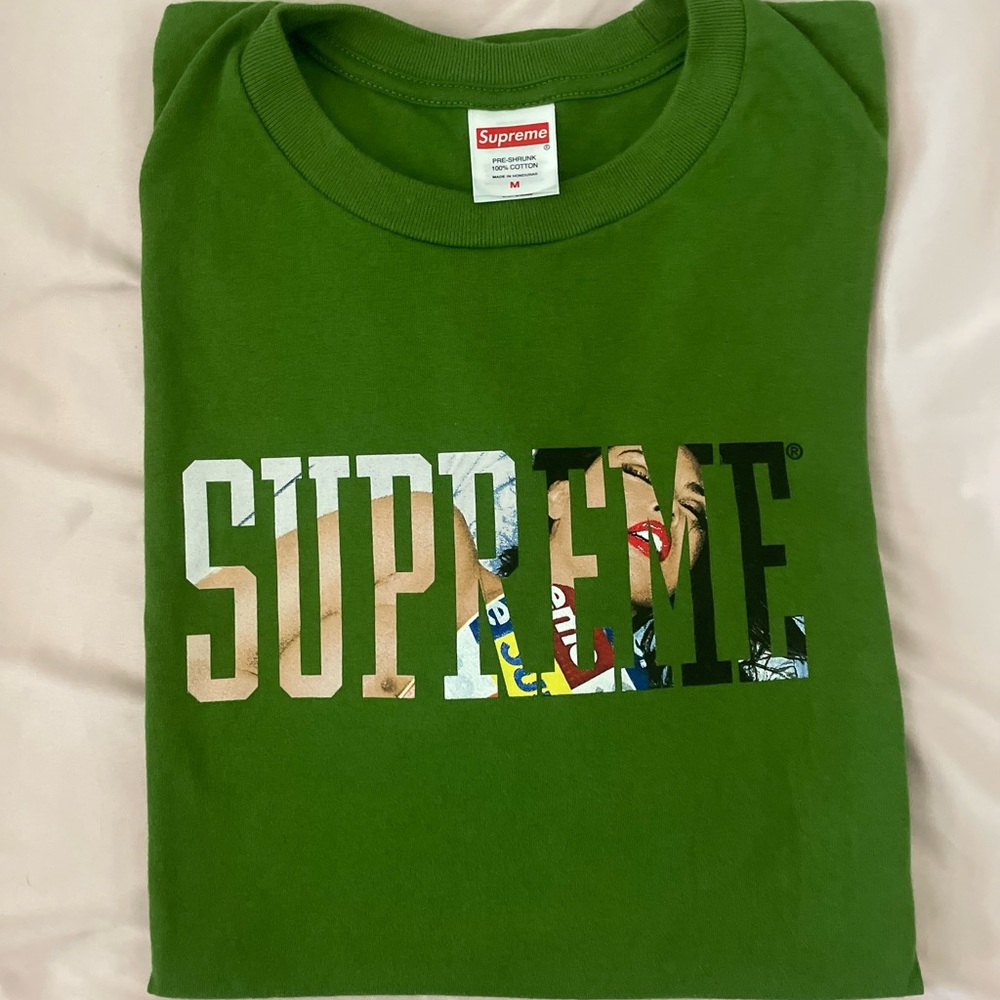 Authentic Supreme Olive Graphic Tee